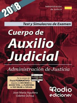 cover image of Cuerpo de Auxilio Judicial. Administración de Justicia. Test y Simulacros de Examen